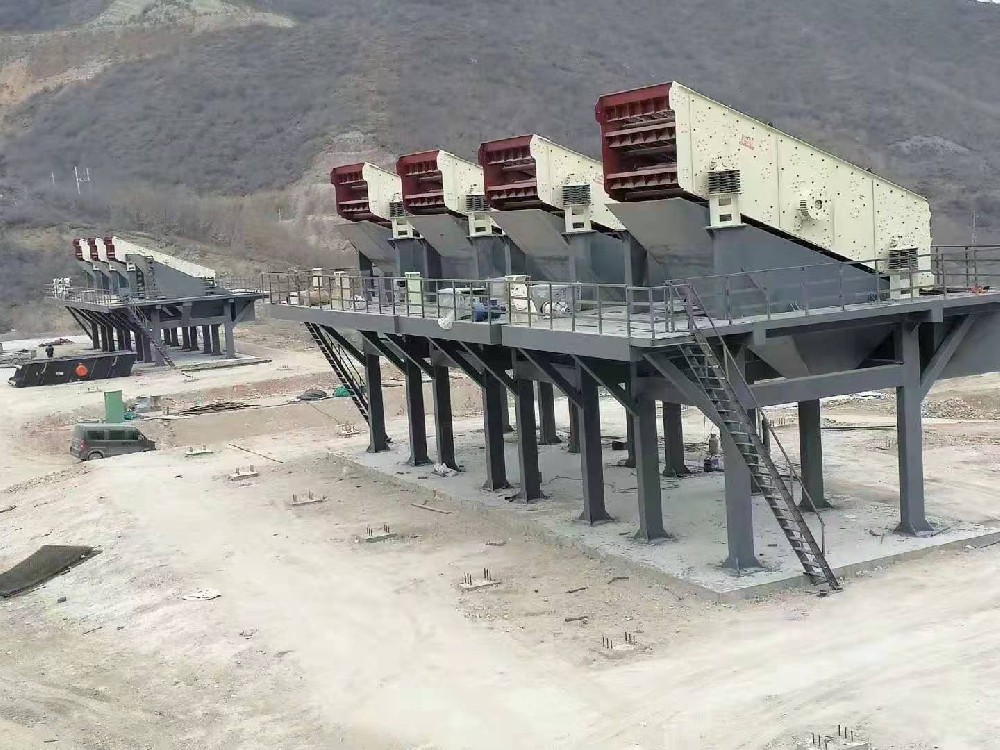 山路重工承建安徽绩溪砂石线生产现场